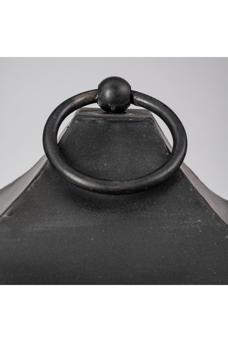 Ina Charcoal Metal Candle Holder Lantern, Alternate, color, Black