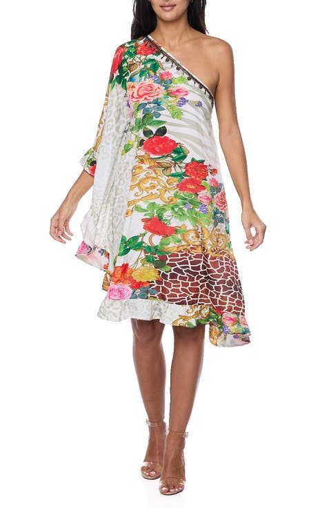 One-Shoulder Ruffle Dress