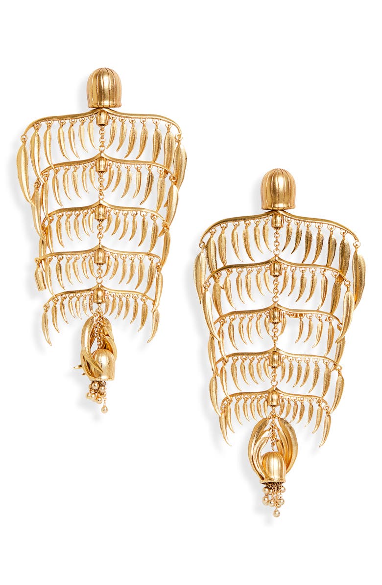 Zimmermann Mira Chandelier Earrings, Main, color, Gold