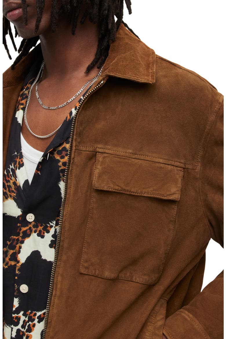 Cozza Suede Jacket, Alternate, color, MOCHA BROWN