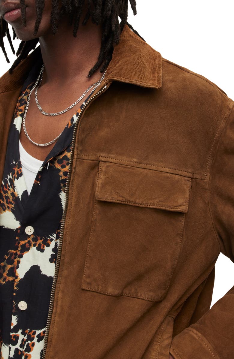 AllSaints Cozza Suede Jacket, Alternate, color, 