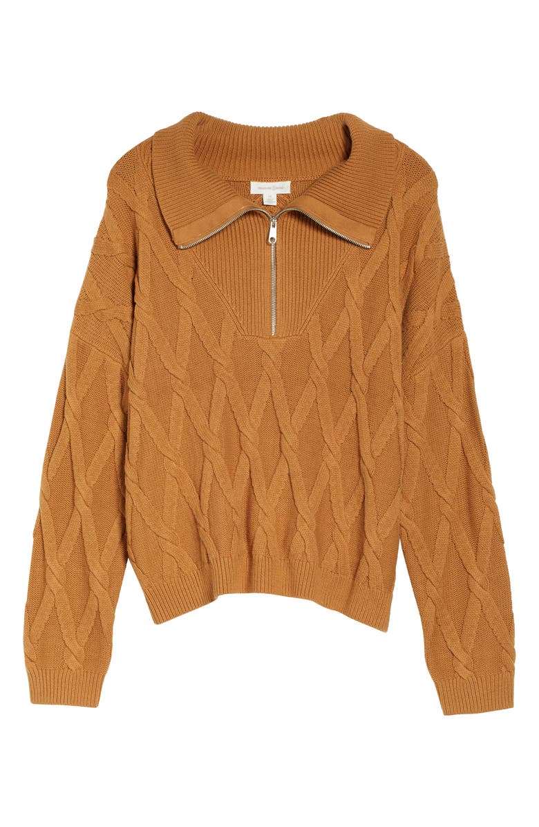 Treasure & Bond Cable Half Zip Sweater, Alternate, color,