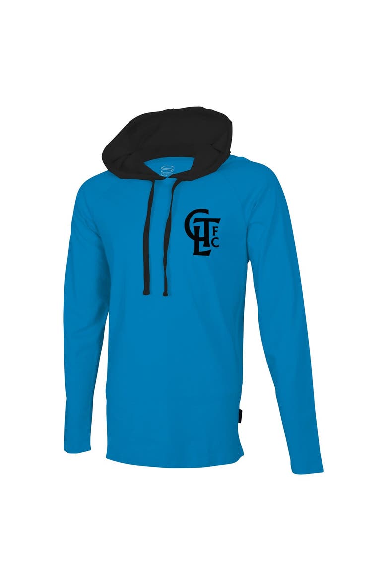 Men's Stadium Essentials Blue Charlotte FC Tradition Raglan Hoodie Long Sleeve T-Shirt, Alternate, color, Blue