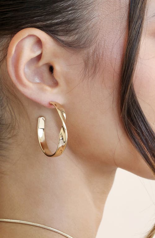 Ettika Heirloom Twist Medium Hoops Earrings In Gold