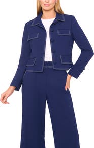 Halogen® Flap Topstitch Jacket