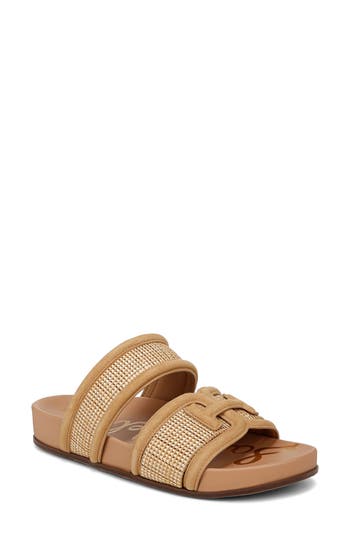 Sam Edelman Rowan Slide Sandal Sand Dune Raffia