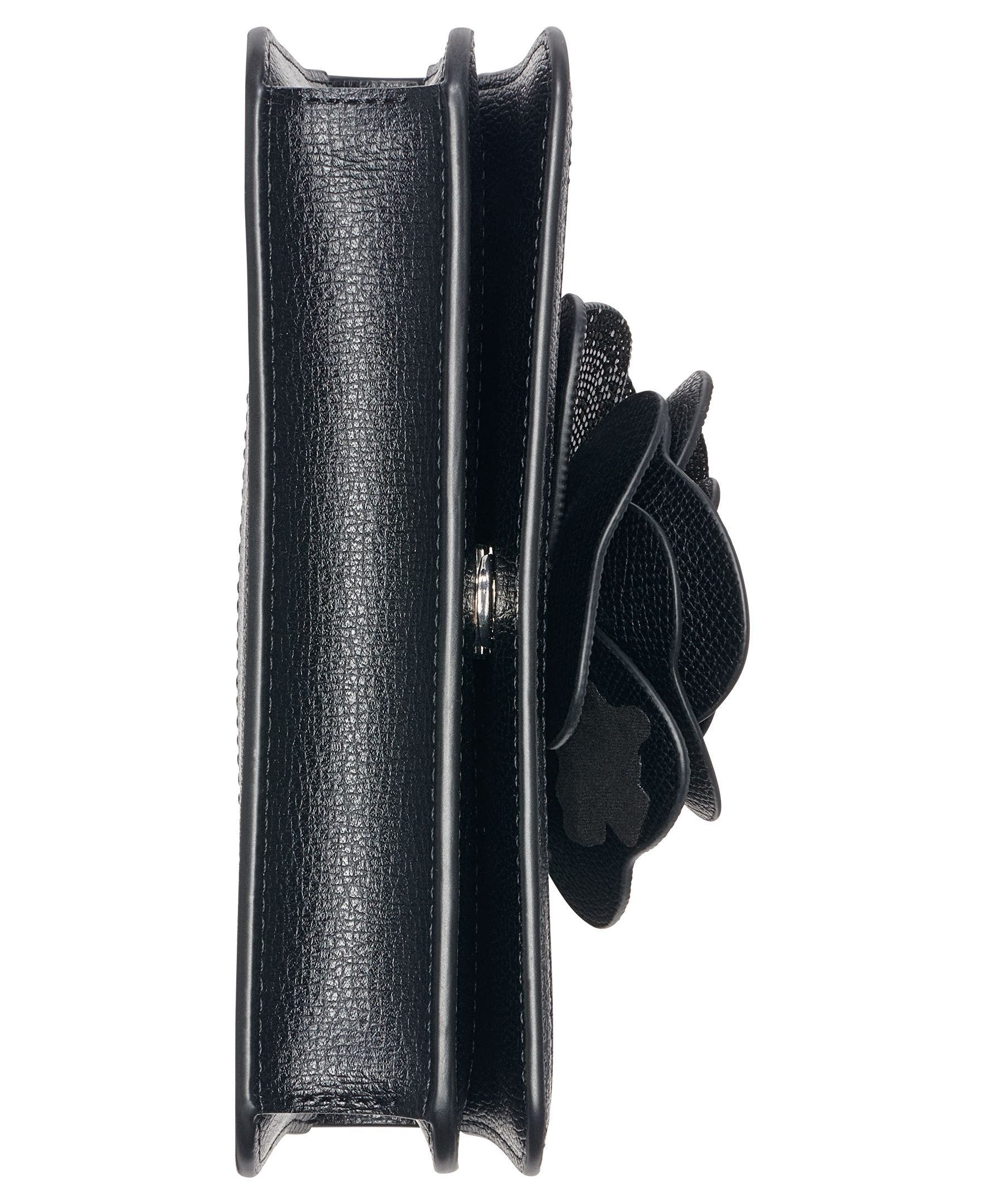 Kosette Flower Applique Crossbody, Alternate, color, Black/Silver