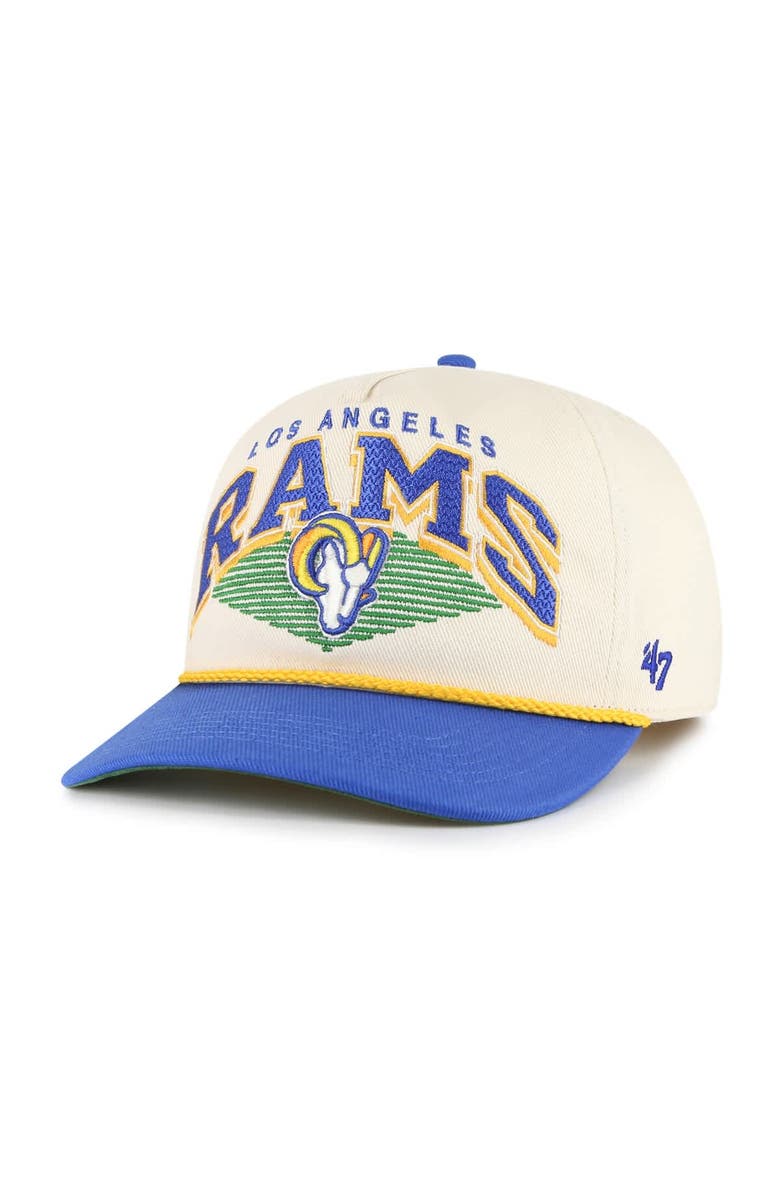 '47 Men's '47 Cream Los Angeles Rams Pomona Rope Hitch Adjustable Hat, Main, color, Cream
