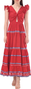 Celina Moon Flavian Tiered Maxi Dress