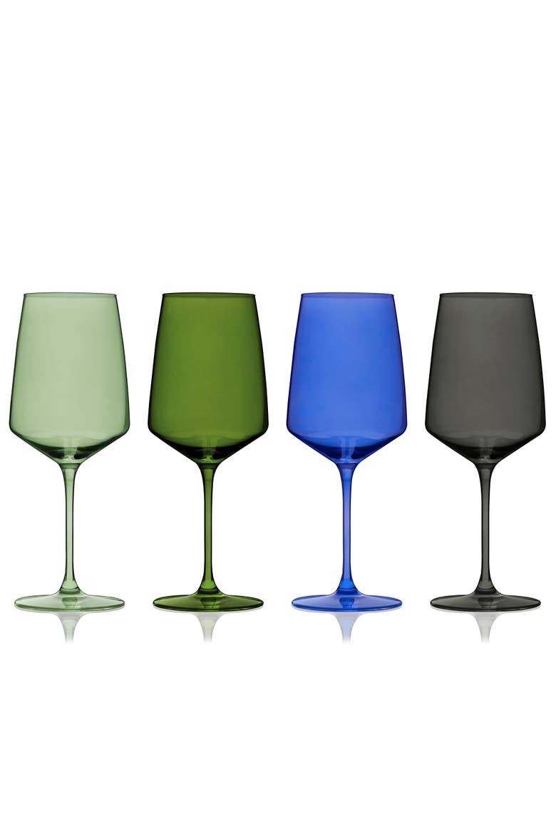 Reserve Nouveau Crystal Wine Glasses Set of 4, Alternate, color, Seaside