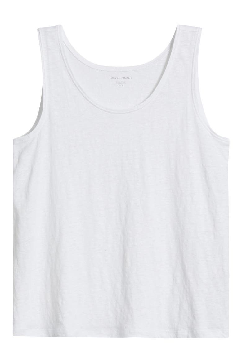Organic Linen Tank, Alternate, color, WHITE