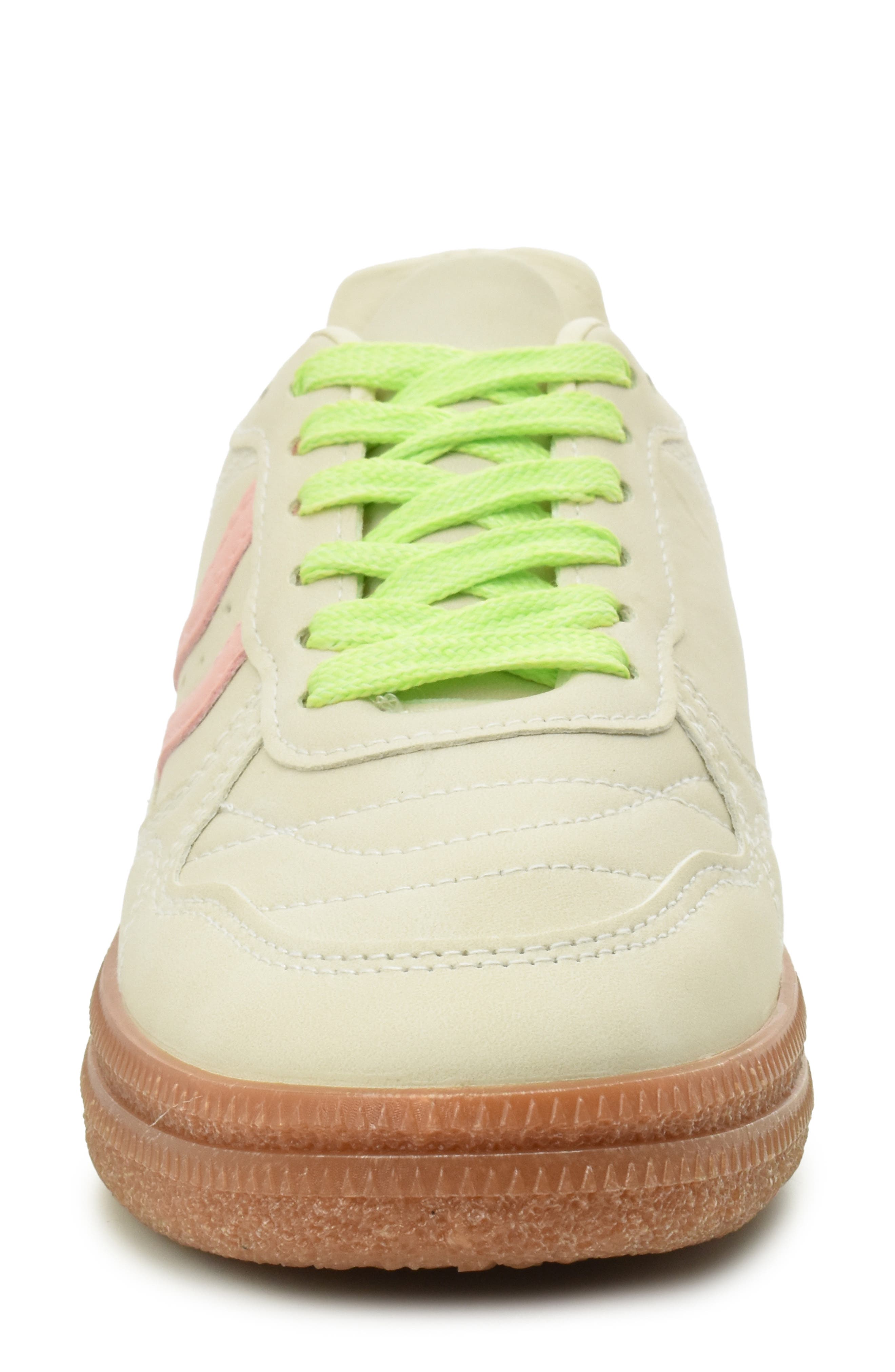 Nicole Miller Low Top Crepe Sole Sneaker, Alternate, color, White Pink Black