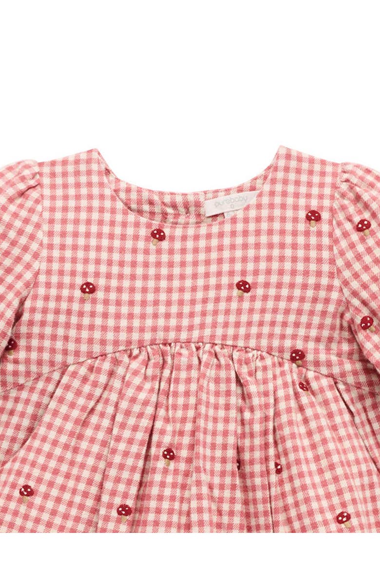 Gingham Broidery Dress, Alternate, color, Gingham Toadstool Broderie