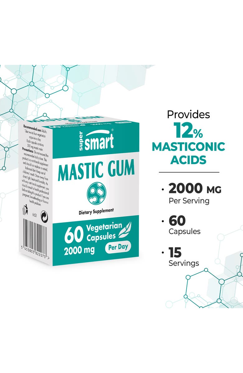 SuperSmart Mastic Gum Supplement 2000mg, Alternate, color, 