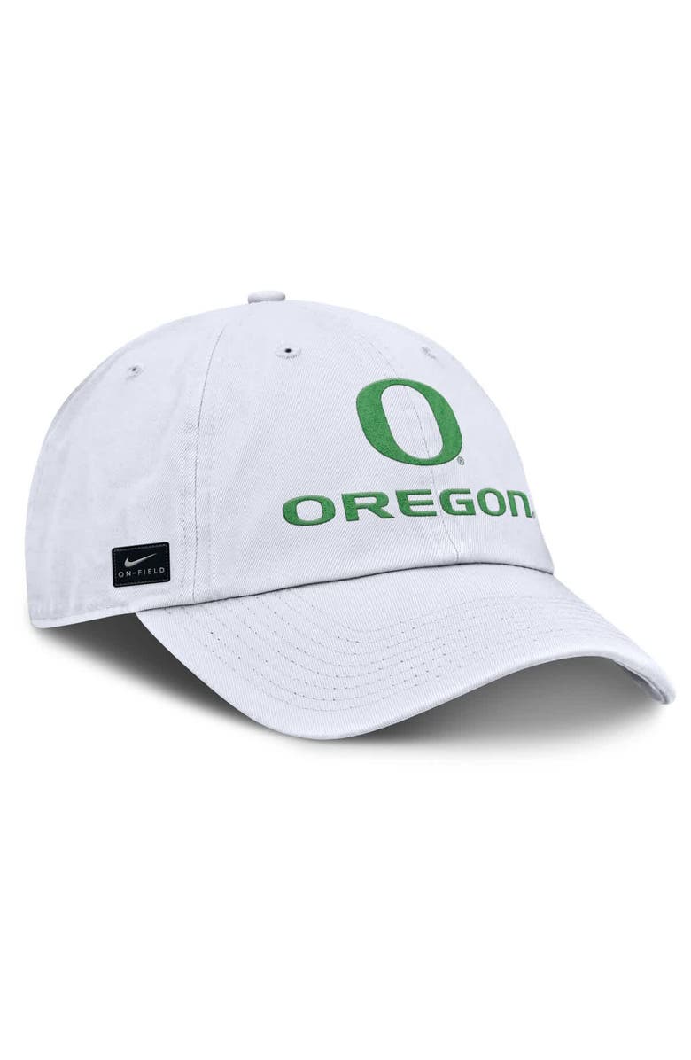 Nike Men's Nike White Oregon Ducks 2025 Sideline Club Adjustable Hat, Alternate, color, 