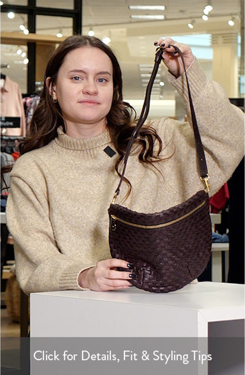 Grande Woven Leather Belt Bag, sales video thumbnail