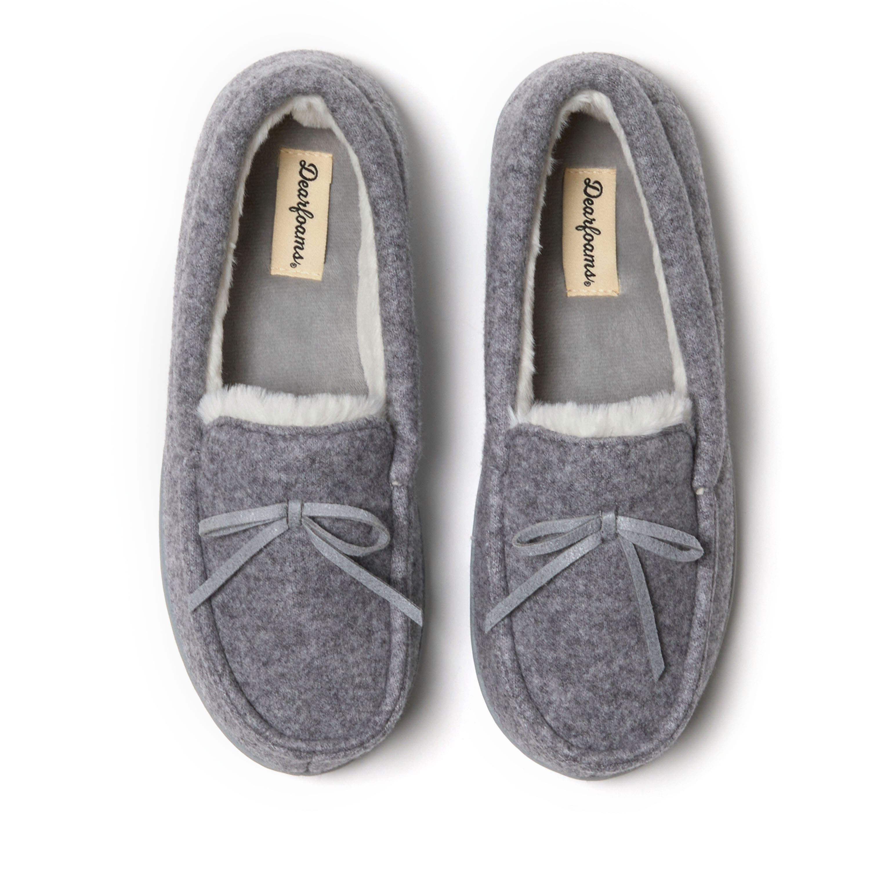 DEARFOAMS Hayes Soft Knit Moccasin Slipper, Alternate, color, 