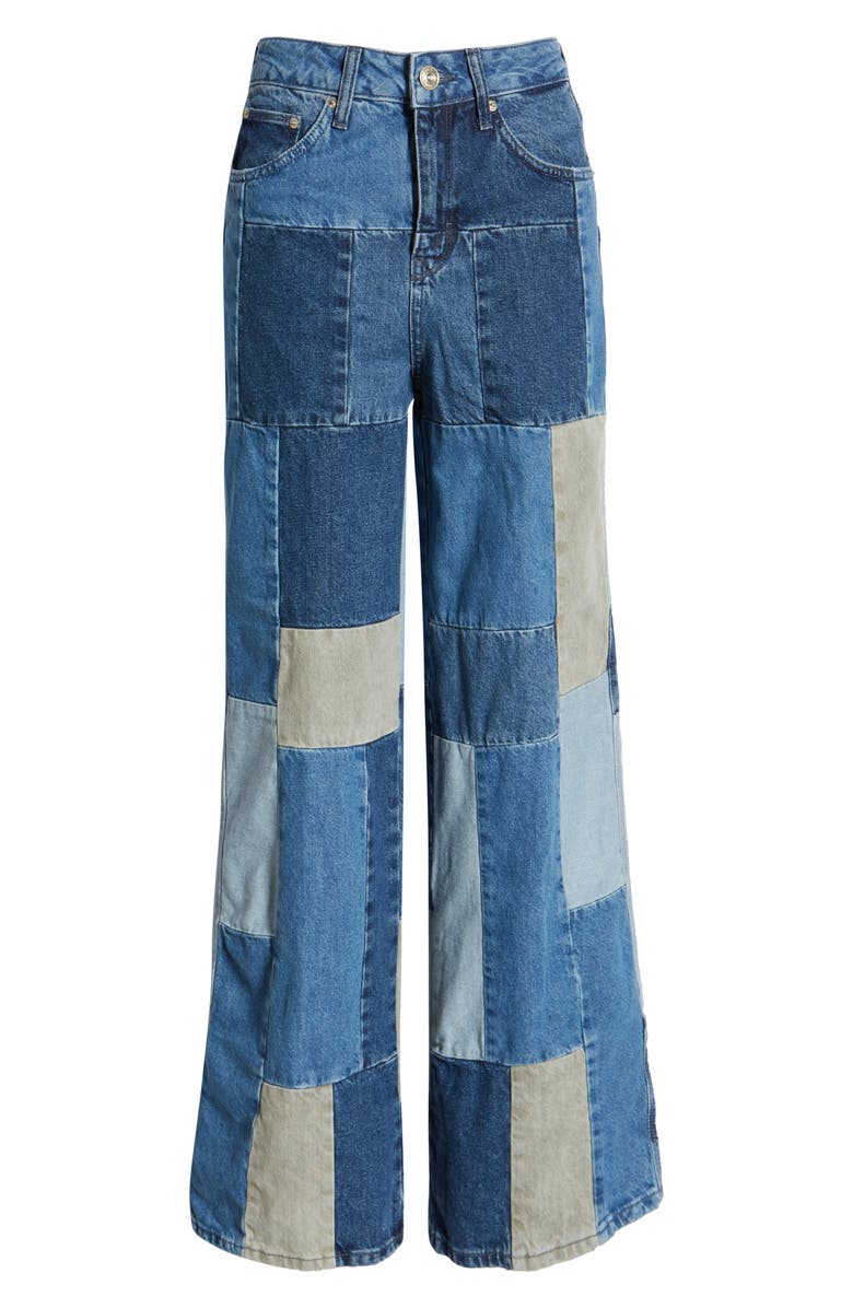 BDG Urban Outfitters Patchwork Puddle Jeans, Alternate, color,