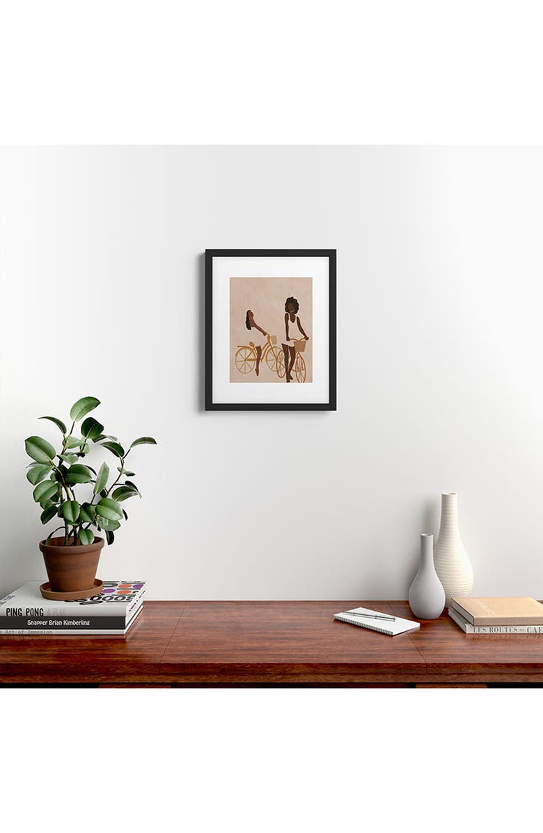Deny Designs Nawaal Illustrations Sunday Morning Framed Wall Art, Alternate, color, Black Frame