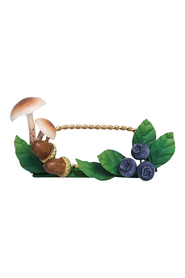 Forest Walk Mushroom & Acorns Set of 4 Place Card Holders, Alternate, color, MULTI