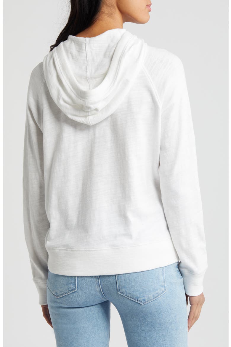 Sunwashed Slub Organic Cotton Hoodie, Alternate, color, WHITE