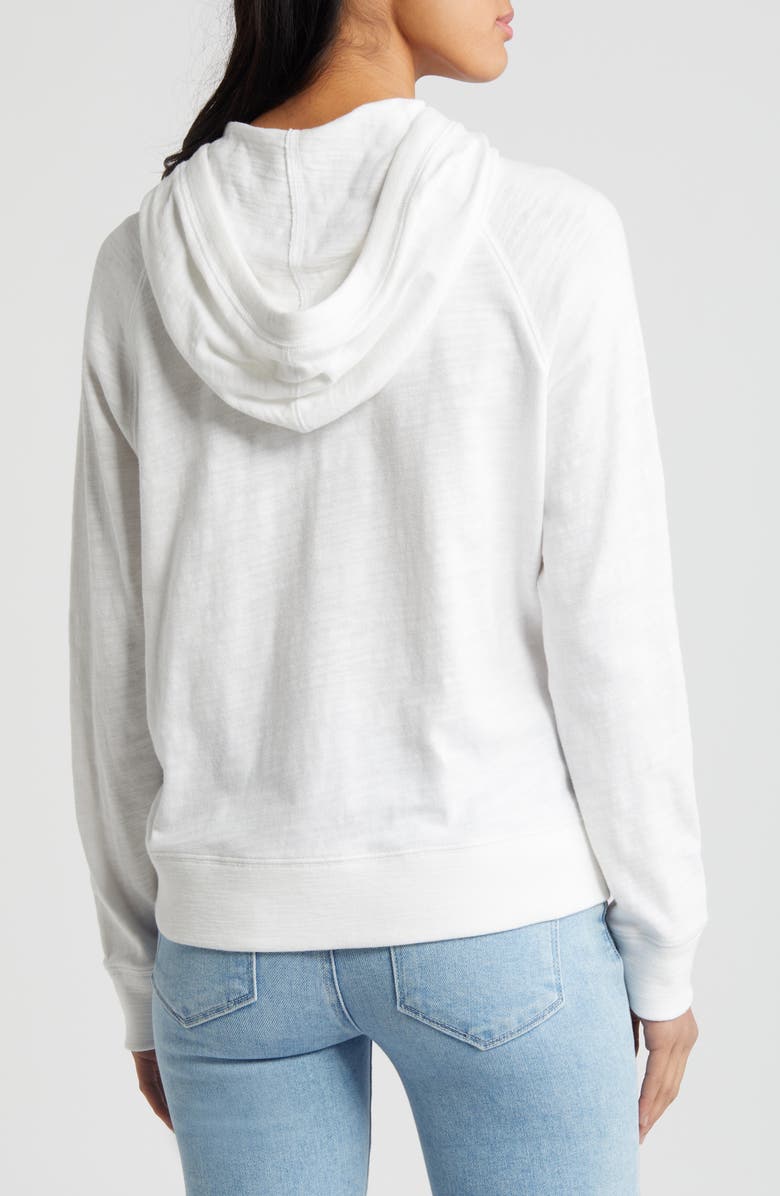 Faherty Sunwashed Slub Organic Cotton Hoodie, Alternate, color, White