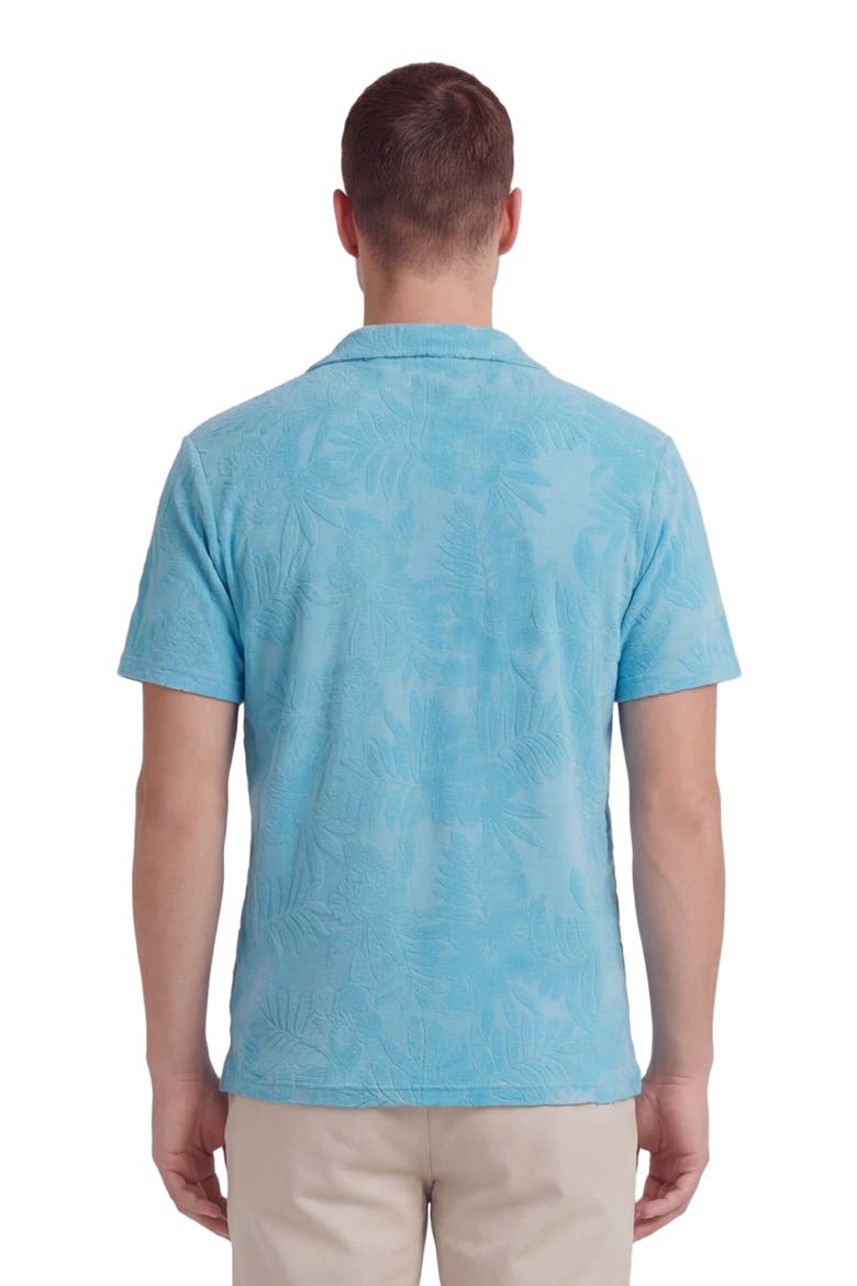 Farm Floral Towel Polo Shirt, Alternate, color, Teal