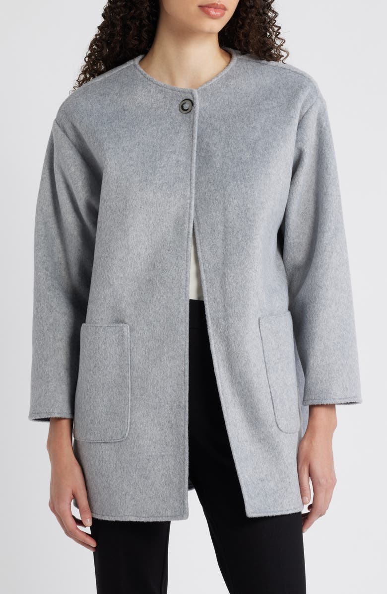 Anne Klein Snap Felt Coat, Main, color,