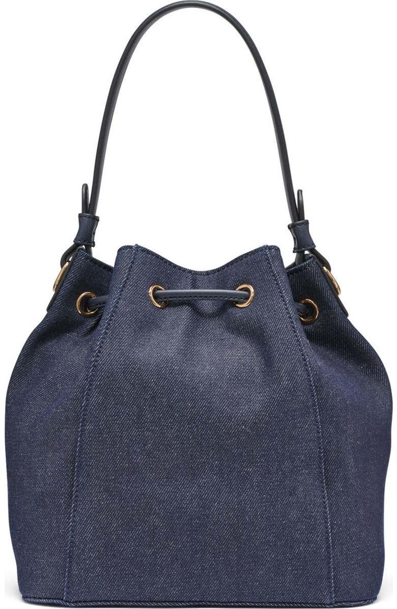 KARL LAGERFELD PARIS Adele Bucket, Alternate, color, Denim