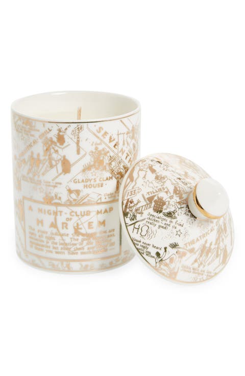 Speakeasy Map Ceramic Candle