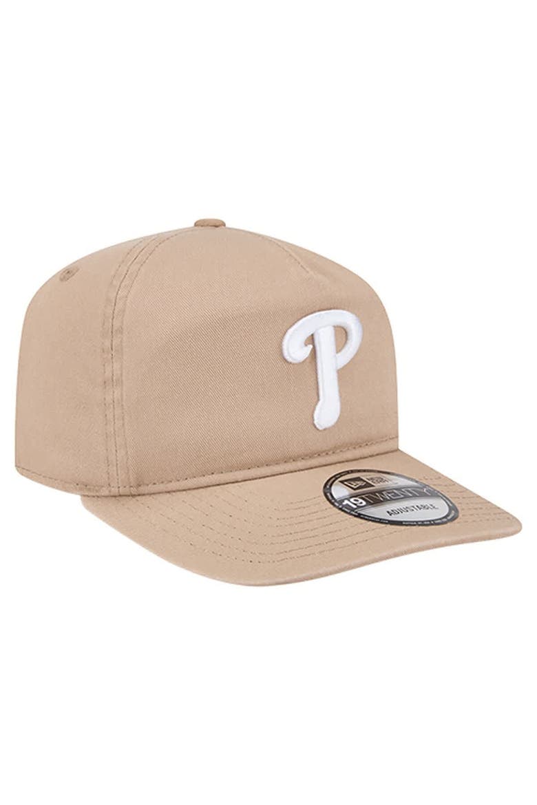Men's New Era Light Beige Philadelphia Phillies Cam 19TWENTY Adjustable Hat, Alternate, color, Light Beige