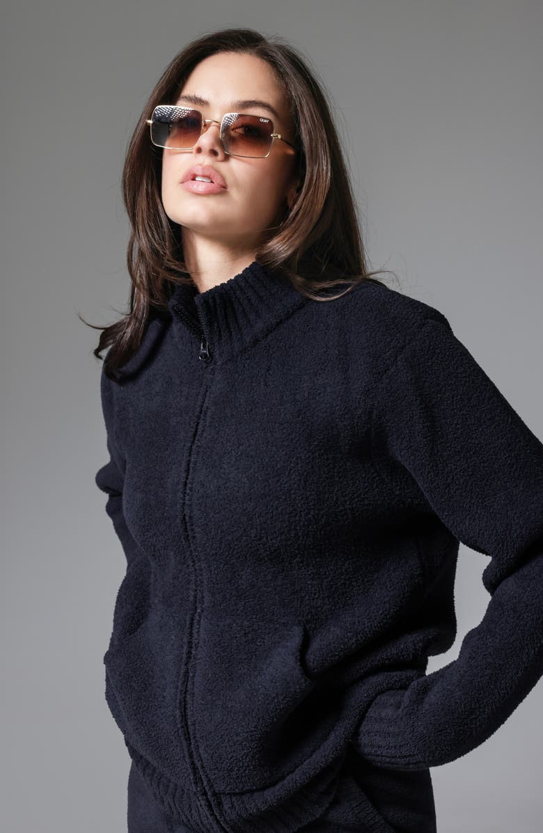Sunday Citizen Snug Lite Zip-Up Sweatshirt, Alternate, color, Coal