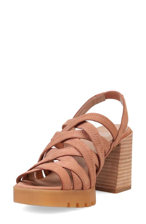 Eileen Fisher Tally Strappy Slingback Platform Sandal In Honey