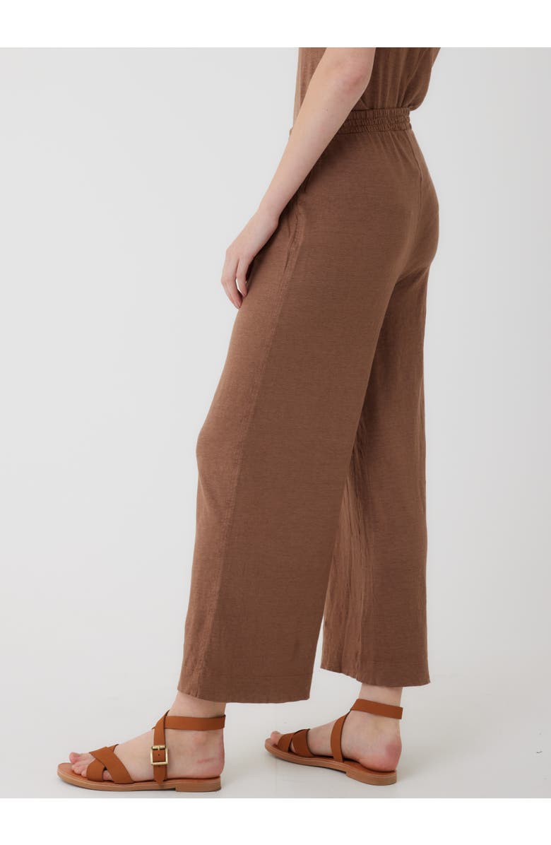 Majestic Filatures Stretch Linen HD Wide Leg Pant, Alternate, color, Moccha