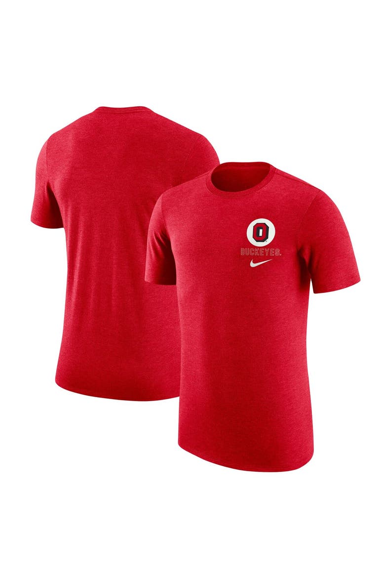 Men's Nike Scarlet Ohio State Buckeyes Retro Tri-Blend T-Shirt, Main, color, Scarlet