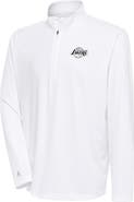 ANTIGUA Men's Antigua White Los Angeles Lakers Metallic Logo Tribute Quarter-Zip Top