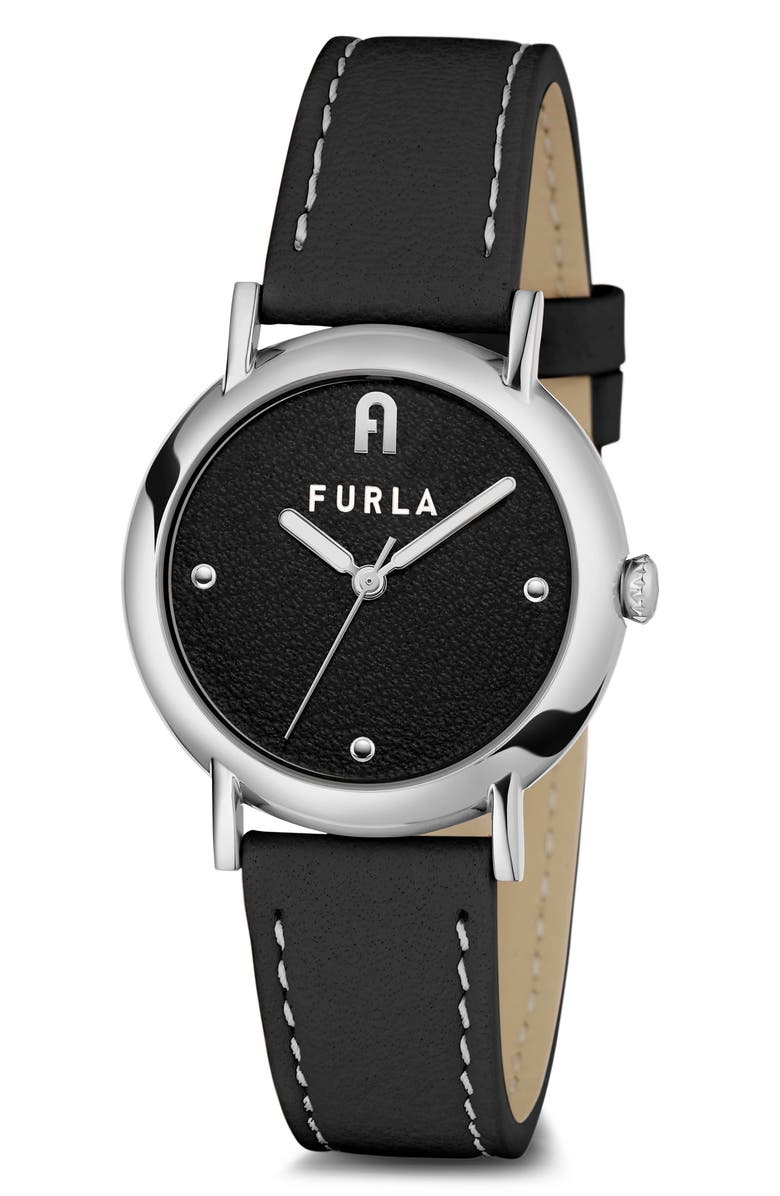 Furla Easy Shape Leather Strap Watch, 32mm, Alternate, color, 