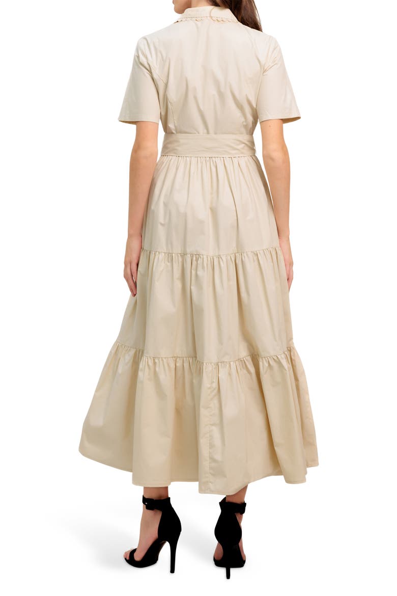 Scalloped Collar Maxi Dress, Alternate, color, BEIGE