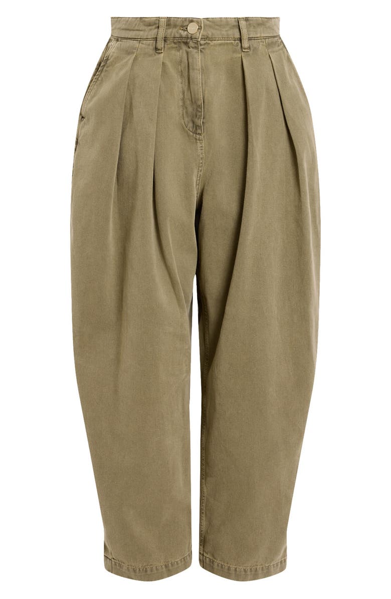 AllSaints Becca Pleated Barrel Leg Denim Trousers, Alternate, color, 