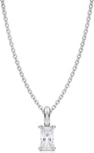 ALLUREZ Radiant Solitaire Lab Diamond Pendant Necklace 14K 0.33ct