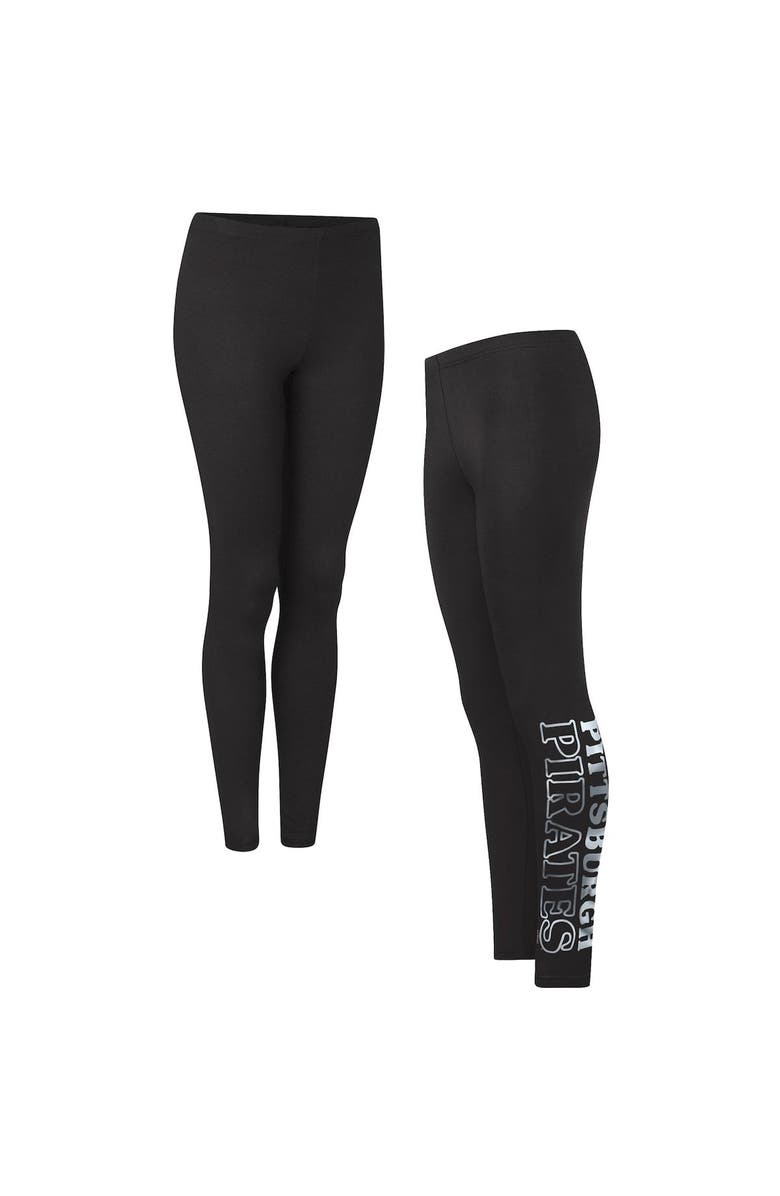 G-III 4HER BY CARL BANKS Women's G-III 4Her by Carl Banks Black Pittsburgh Pirates Stadium Lightweight Leggings, Alternate, color, 