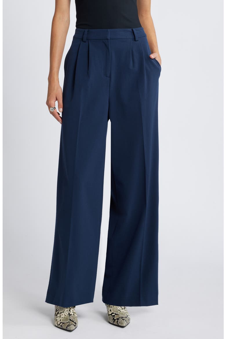 Wide Leg Pants, Main, color, NAVY BLAZER