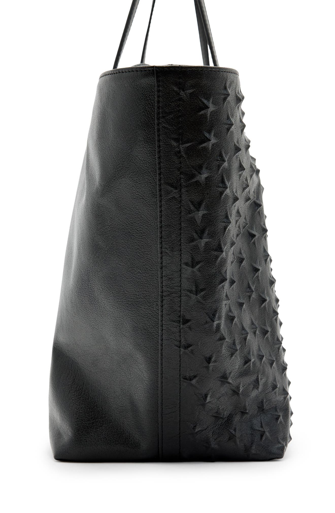 AllSaints Hannah Star Embossed Leather East/West Tote, Alternate, color, 