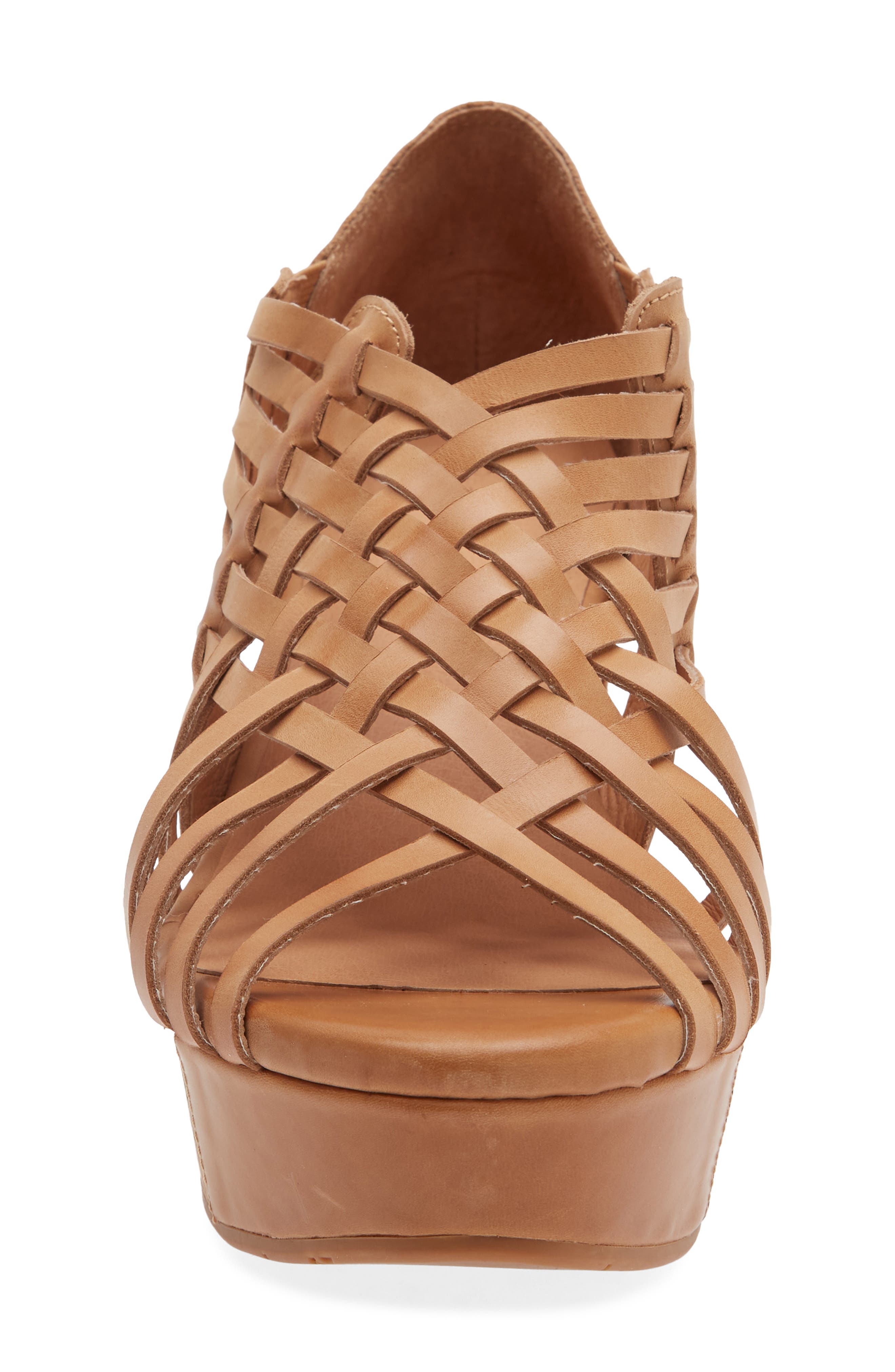 Chocolat Blu Winix Strappy Platform Wedge Sandal, Alternate, color, Camel Leather