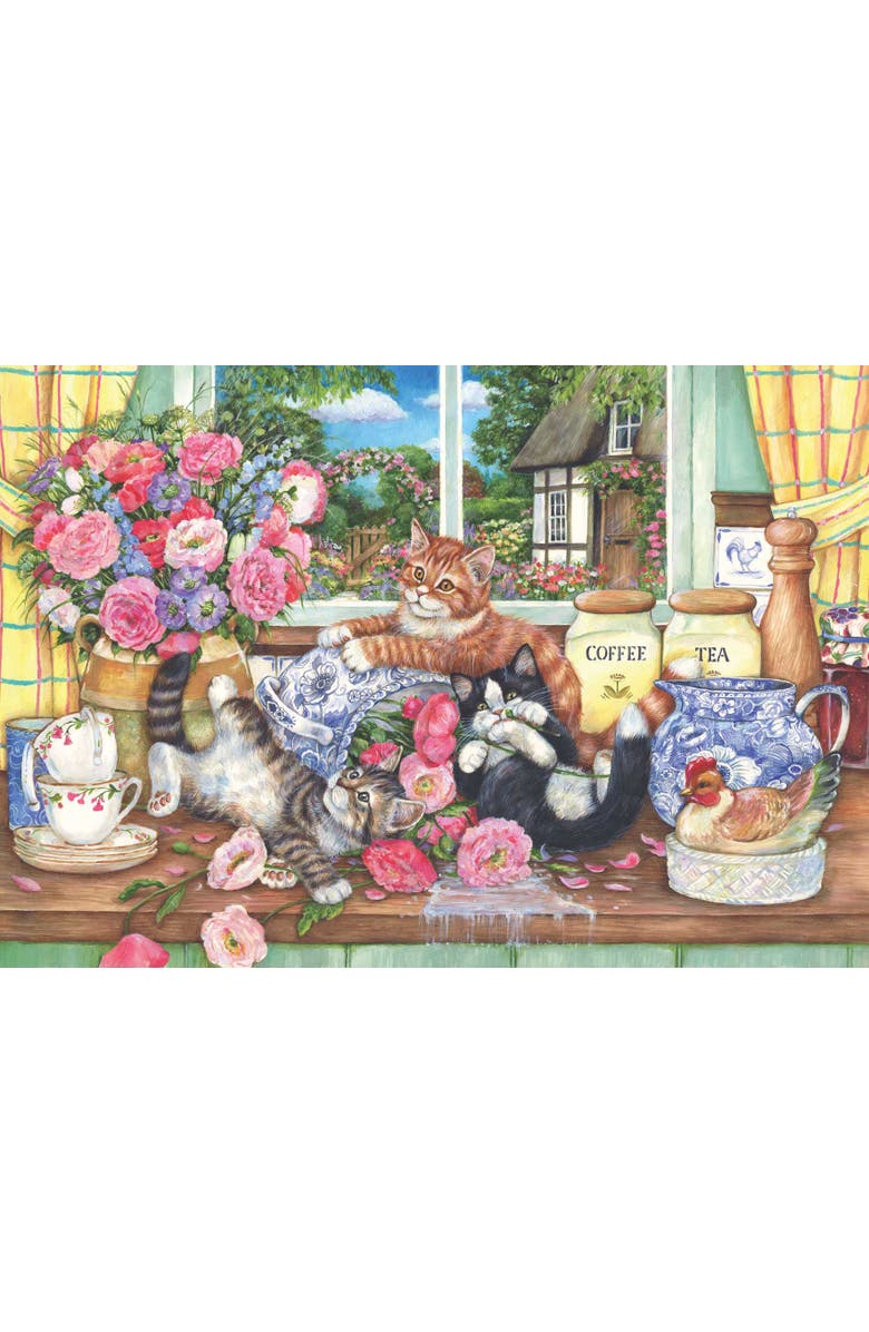 Anatolian Kittens in the Kitchen 500 piece Jigsaw Puzzle for Adults, Alternate, color, Multicolor