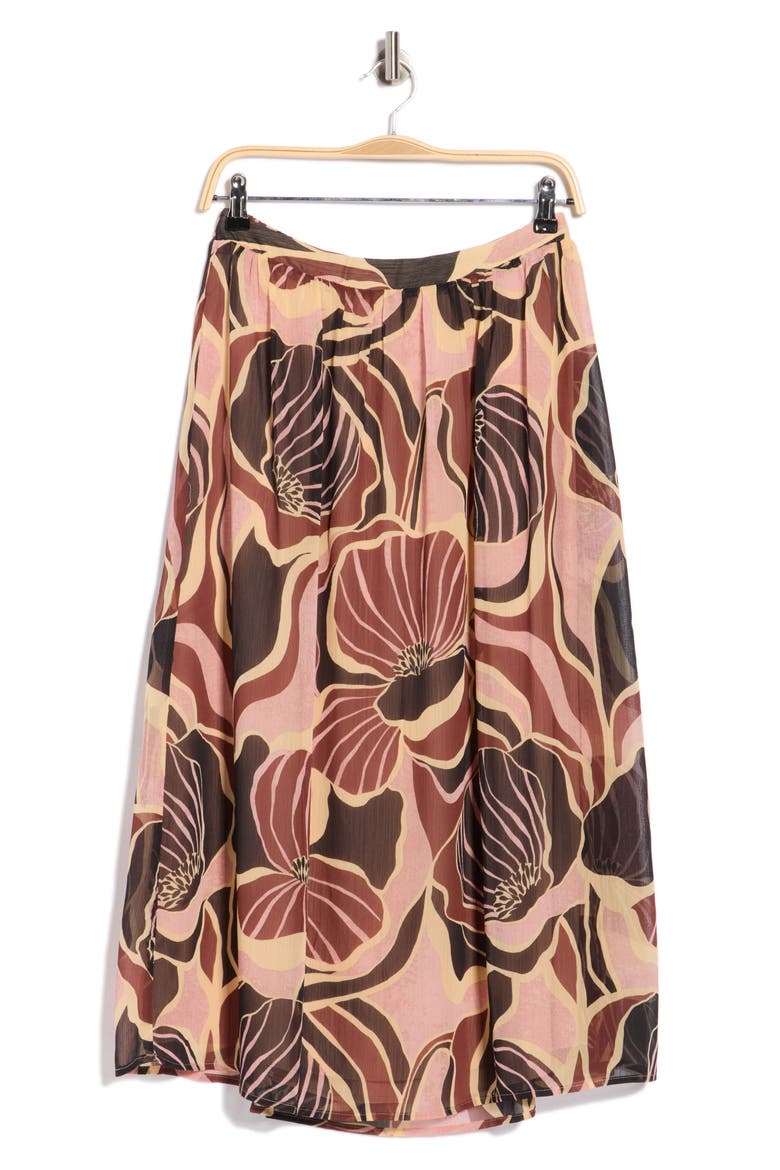 Mosaic Floral Skirt, Alternate, color, R693 PINK