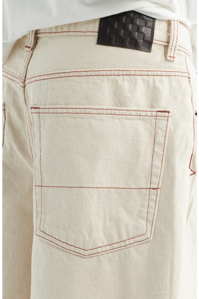 Check-5 Baggy Denim Shorts, Alternate, color, NATURAL SEED