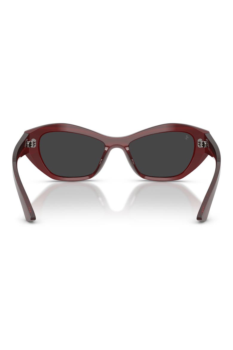 53mm Polarized Cat Eye Sunglasses, Alternate, color, STRIPED RED / POLAR BLACK