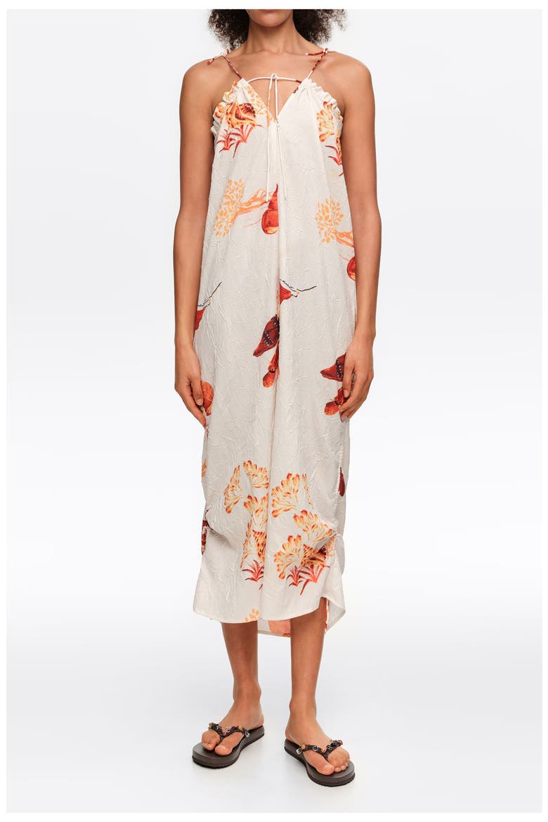 Midi Dress With Adjustable Straps, Main, color, TORTUGA DARK ORANGE