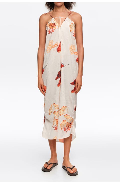 Midi Dress With Adjustable Straps